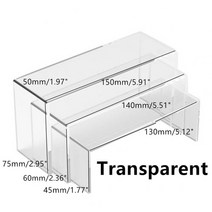 디귿자선반 디귿자선반정리대 ㄷ자선반 선반대형 3pcs u 모양의 아크릴 디스플레이 스탠드 투명 보석 보관 랙 데스크탑 캐비닛 주최자 홀더 모델 U Shape Display, 작은 투명