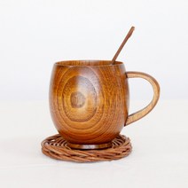 캠핑 우드머그컵 손잡이나무컵 우드머그잔