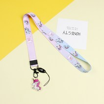 범쓰컴퍼니 캐릭터 목걸이줄 핸드폰스트랩 랜야드 스트랩고리, 유니콘, 1개