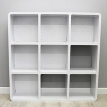 책장수납함 공간분리책장 거실책꽂이 더크린 DIY 스퀘어 틈새 오픈 서재장, 화이트 화이트