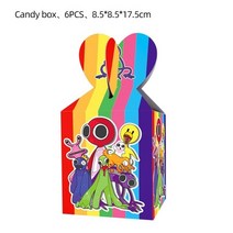 만화 친구 파티 용품 글로브 무지개 풍선 게임 종이 접시 베이비 샤워 생일 축하 일회용 식기, [01] 기타 (ae˚) frequ, [17] candy box-6pcs