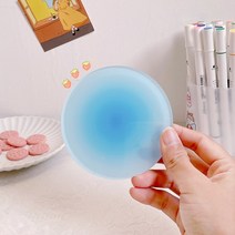 코스터 제작 테이블 매트 식탁 주방 세팅지 아크릴 컵 커피 머그 패드 라운드 그라디언트, Blue Coaster