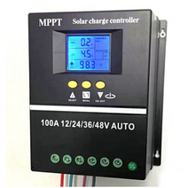 태양광컨트롤러 100a80a60a mpptpwm 태양열 충전 컨트롤러 12v24v36v48v 자동 컨트롤러 도구 lcd 앰프가 있는 태양광 pv 배터리 충전기 듀얼 USB, 100a, 12v 24v 36v 48v 자동, 1개