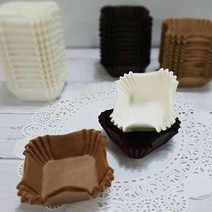 사각 머핀컵45mm(갈색) / 4.5x2cm 약200매 // 화과자케이스속지