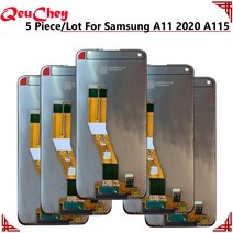 삼성 호환모니터32인치 호환모니터27인치 lg모니터24인치 호환 갤럭시 A11 A115 A115F A115F/DS LCD 디스플레이 모니터 터치 스크린 디지타이저 어셈블리 용 5, [01] 5 PCS Black
