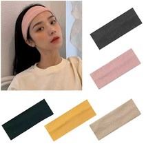 워더미 스판 데일리 일자 무지 반다나 헤어밴드 5컬러 N620