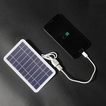 캠핑카용태양광패널 아파트태양광 태양광 패널 태양열판 usb 태양열 충전기 5v 2w 400ma 휴대용 태양 전지 출력 usb 야외 휴대용 태양계 셀 휴대 전화 충전기, 1개