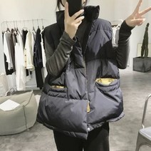 단톤패딩조끼 숏 패딩 여성 베스트 오버핏 경량 조끼 흰 반팔 고급 무스탕 누빔 빅사이즈 역시즌 아우터