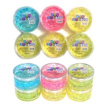 달콩팬시 바스락 크런치 슬라임 2컬러 1세트, 하늘+하늘