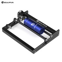 레이저각인기 레이저마킹기 CO2레이저 sculpfun 레이저 로터리 롤러 레이저 조각기 y축 롤러 원통형 물체용 6-150mm 조각 직경용 360° 회전, a