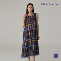 [올리비아로렌] 체크 프린트 롱 원피스_VOCOAXM5211