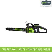 그린웍스 80V 18인치 충전 체인톱 베어툴 2.5Ah 5Ah 8Ah 배터리 1팩 2팩 충전식 무선 전기 조각용 나무자르는 가지치기 톱, 선택01_80V 체인톱 베어툴, 1개
