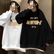 데일리 스타일연출 여성 귀여운 오버핏 기모 후드 티셔츠 후드티 여자 후트티