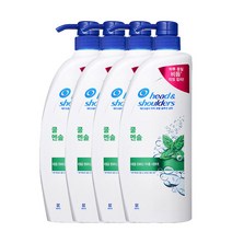 헤드앤숄더 쿨 멘솔 샴푸, 550ml, 4개