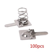 100 PCS 배터리 스프링 플레이트 세트 AA 또는 AAA 배터리 양성 및 음성 접촉
