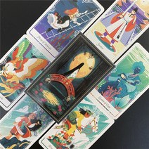타로카드 웨이트 예쁜타로 타로종류 블랙 문 점성술 오라클 카드 전체 영어 데크 타로 운세 가족 파티 보, 16 TT95
