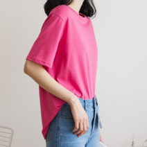 [최저가]여성 루즈핏 비비드컬러 실크모달 반팔 티셔츠 8color