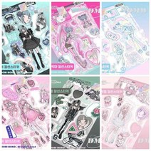 소녀 스티커 디저트 악마 천사 시리즈 스크랩북 모바일 앨범 일기 해피 플래너 장식, 05 E-4PCS bag