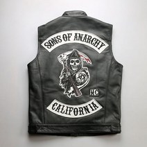 라이더 조끼 가죽 할리데이비슨 바이크 자켓 코디