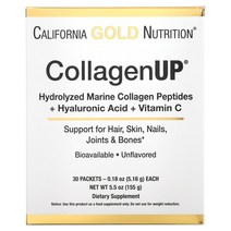 캘리포니아골드뉴트리션 CollagenUP Hydrolyzed Marine Collagen Peptides with Hyaluronic Acid and Vitamin C Unflav