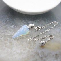 블러드스톤 비즈 목걸이 원석 패션 천연 석재 정 치유 진자 Dowsing 영적 운세 콘 크리스탈 원추형 석영