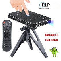 빈프로젝트 초단초점빔프로젝터 dlp 미니 스마트 tv 안드로이드 9.0 7000 루멘 2 + 16g 5g 와이파이 bt4.2 4k 1080p 풀 hd 영화 proyector, 1GB 램 8GB 롬, 오 플러그