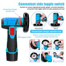 미니제빙기 무선 미니 앵글 그라인더 19500rpm 500W 전동 공구 연마 기계 절단용 전기, 01 1 battery_01 미국