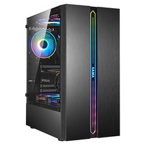 PC 케이스 컴퓨터 본체 조립 선마검전기경판 투명 올인원 박스 데스크톱 RGB 수냉it, 17.블레이드3 핑크 3개 레인보우 팬, 01.공식 표준 분배