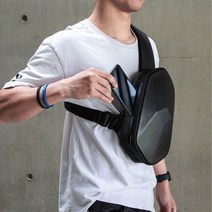 빈티지슬링백 크로스백 MTA 스파이더 하드 쉘 Streetwear 오토바이 남여 공 방수 슬링 가방 십대 대학생 패드가방 파우치백, 20cm최대길이30cm, 심플 무늬없음