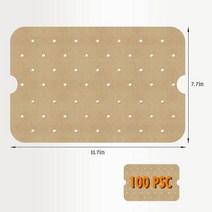 기름종이 유산지제작 종이호일 미용용품100Pcs 에어 프라이어 용지 양면 비 스틱 실리콘 오일 페이퍼 케이, 04 B Yellow