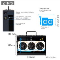 egpu Thunderbolt 3 그래픽 독 Egpu 노트북 외부 도킹 스테이션 전문 디자인 확장 렌더링 게임, 04 Z1 PRO