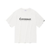 COVERNAT 어센틱 로고 티셔츠 화이트