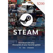 Steam 기프트 카드 $200 발송 카카오톡, 기본