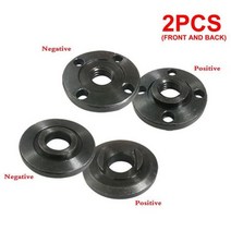 M14 나사 앵글 그라인더 내부 외부 플랜지 너트 세트 2 개 14mm 스핀들 전동 공구 그라인딩, 은, 은