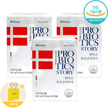 덴마크 프로바이오틱스 스토리 60캡슐 +생활집사 쇼핑백, 60정, 3개
