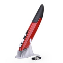 펜 마우스 펜마우스 손목보호 전자펜 1Pc 배터리 전원 2.4GHz USB 무선 광학 에어 노트북 데스크탑 태블릿 PC 2.4G Office, [01] Silver gray
