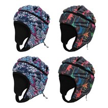 GHSHOP 4pcs 럭비 롤러 모자 헬멧 조정 가능한 럭비 eva 패딩 헤드 기어 소프트 헤드 보호 헬멧 프로텍터 헤드 가을 보호, 여러 가지 빛깔의