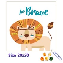 아이 집중력발달 DIY 동물 유화그리기 라이언킹 캔버스 아이방꾸미기 학교