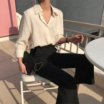 여성 데일리 남방 셔츠 여름 블라우스 베이직 레이므