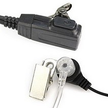 2핀 PTT MIC 헤드셋 Covert 어쿠스틱 튜브 이어폰 Kenwood TYT Baofeng UV-5R BF-888S CB 라디오 액세서리, 한개옵션0