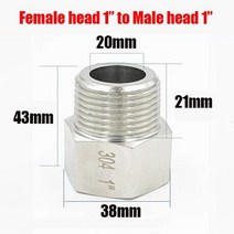 304 스테인레스 스틸 파이프 피팅 커넥터 어댑터 압력 게이지용 미터법-BSP 1/8 