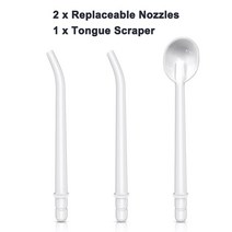 물치실 구강세정기 3 모드 휴대용 구강 230ml 접이식 치과 용수 usb 충전 치과, 협력사, 흰색 3pcs 노즐