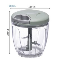 에어그라인더 오일 날 부품 500900ml 마늘 다지기 수동 회전 야채 커터 초퍼 슬라이서 과일 마늘 분쇄기 주방 가제트 믹서기 고기 분쇄기, 그린 900ml