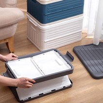 여행트렁크 튼튼한 접이식 리빙박스 다용도바구니 장바구니 옷보관함 공간정리 수납도구 생활용품수납함, 오렌지-M