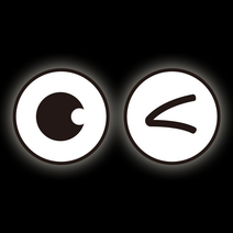 반사왕눈이스티커 졸음방지스티커 윙크 트럭 화물차 승용차 오토바이, 대형(28cm)