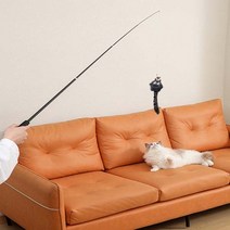 펫먼트 고양이 1.8미터 4단 롱 장거리 와이어 낚시대 장난감, 몬스터인형