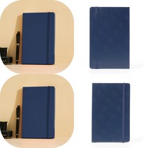 마트498 가죽 A5 무선 양장노트(밴드) 네이비 필사노트 독서노트 학원노트 미니 기록장 연구노트 일기장 다이어트