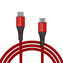 NFC단말기 NFC카드단말기 Byscoon 고속 충전기 PD 60W 3A USB C To Type U 케이블 Xiaomi Poco X3 NFC Macb, 02 빨간_03 0 2m