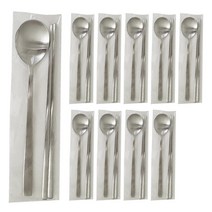 키친아트 국내산 튜울립 샌딩 스텐 수저세트 깔끔하고 슬림한 디자인 스텐27종, 벌크포장 10인세트