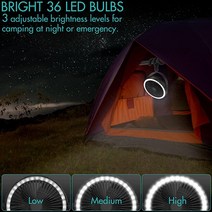 컨피마켓 COMLIFE 10000mAh 충전식 캠핑 팬 조명이 있는 20.3cm(8인치) 배터리 작동 텐트 유연한 삼각대가 휴대용 골프 카트 텐트 피스팅용 클립 온 팬